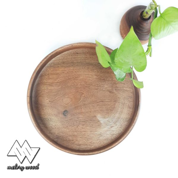 Round wooden tray melory wood