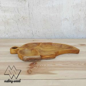 اردو خوری چوب توت یک تکه طرح برگ کد d477