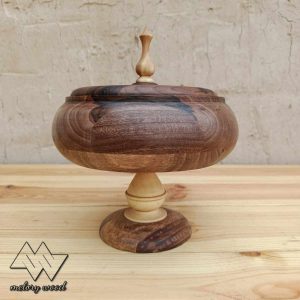 شکلات خوری چوب گردو پایه دار کد d517