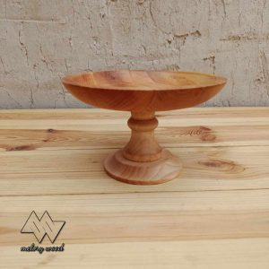 شکلات خوری پایه دار کوچک چوبی کد d513