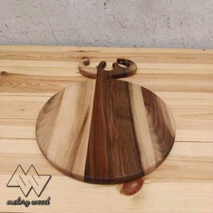 تخته سرو چوب گردو طرح شاخ گوزن کد d547